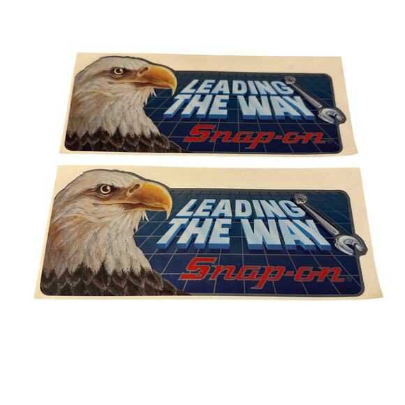 Lot of 2 Vintage Snap-on Tools Snap on Tool Box Eagle Sticker Rod Decal SSX1214 - Picture 1 of 2